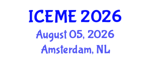 International Conference on Electrical and Mechatronics Engineering (ICEME) August 05, 2026 - Amsterdam, Netherlands