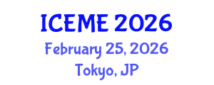 International Conference on Electrical and Mechatronics Engineering (ICEME) February 25, 2026 - Tokyo, Japan
