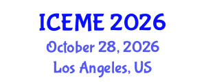 International Conference on Electrical and Mechatronics Engineering (ICEME) October 28, 2026 - Los Angeles, United States