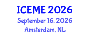 International Conference on Electrical and Mechatronics Engineering (ICEME) September 16, 2026 - Amsterdam, Netherlands