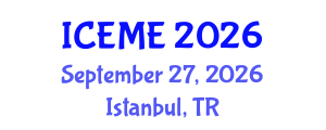 International Conference on Electrical and Mechatronics Engineering (ICEME) September 27, 2026 - Istanbul, Turkey