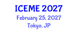 International Conference on Electrical and Mechatronics Engineering (ICEME) February 25, 2027 - Tokyo, Japan