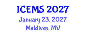 International Conference on Electrical and Microelectronics Systems (ICEMS) January 23, 2027 - Maldives, Maldives International Conference on Electrical and Microelectronics Systems (ICEMS) January 23, 2027 - Maldives, Maldives