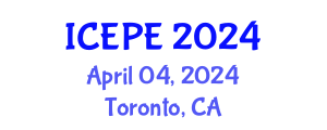 International Conference on Electrical and Power Engineering (ICEPE) April 04, 2024 - Toronto, Canada