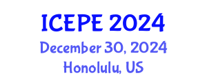 International Conference on Electrical and Power Engineering (ICEPE) December 30, 2024 - Honolulu, United States