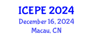 International Conference on Electrical and Power Engineering (ICEPE) December 16, 2024 - Macau, China