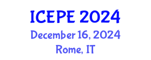 International Conference on Electrical and Power Engineering (ICEPE) December 16, 2024 - Rome, Italy