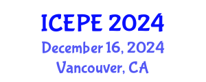 International Conference on Electrical and Power Engineering (ICEPE) December 16, 2024 - Vancouver, Canada