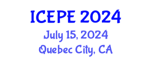 International Conference on Electrical and Power Engineering (ICEPE) July 15, 2024 - Quebec City, Canada