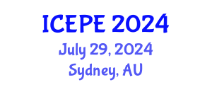 International Conference on Electrical and Power Engineering (ICEPE) July 29, 2024 - Sydney, Australia