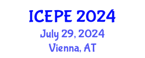 International Conference on Electrical and Power Engineering (ICEPE) July 29, 2024 - Vienna, Austria