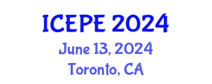 International Conference on Electrical and Power Engineering (ICEPE) June 13, 2024 - Toronto, Canada
