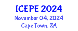 International Conference on Electrical and Power Engineering (ICEPE) November 04, 2024 - Cape Town, South Africa