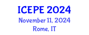 International Conference on Electrical and Power Engineering (ICEPE) November 11, 2024 - Rome, Italy