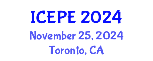 International Conference on Electrical and Power Engineering (ICEPE) November 25, 2024 - Toronto, Canada