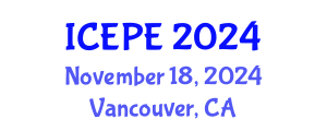 International Conference on Electrical and Power Engineering (ICEPE) November 18, 2024 - Vancouver, Canada