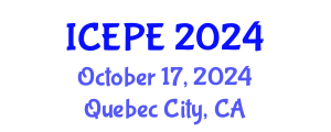 International Conference on Electrical and Power Engineering (ICEPE) October 17, 2024 - Quebec City, Canada