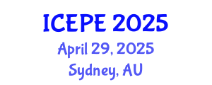 International Conference on Electrical and Power Engineering (ICEPE) April 29, 2025 - Sydney, Australia