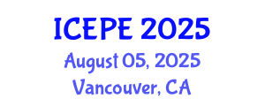 International Conference on Electrical and Power Engineering (ICEPE) August 05, 2025 - Vancouver, Canada