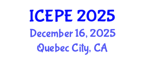 International Conference on Electrical and Power Engineering (ICEPE) December 16, 2025 - Quebec City, Canada