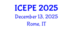 International Conference on Electrical and Power Engineering (ICEPE) December 13, 2025 - Rome, Italy