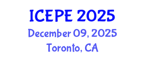 International Conference on Electrical and Power Engineering (ICEPE) December 09, 2025 - Toronto, Canada