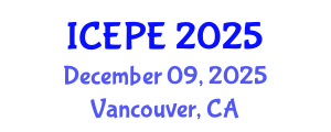 International Conference on Electrical and Power Engineering (ICEPE) December 09, 2025 - Vancouver, Canada