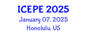 International Conference on Electrical and Power Engineering (ICEPE) January 07, 2025 - Honolulu, United States