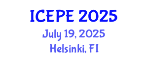 International Conference on Electrical and Power Engineering (ICEPE) July 19, 2025 - Helsinki, Finland