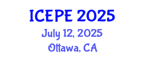 International Conference on Electrical and Power Engineering (ICEPE) July 12, 2025 - Ottawa, Canada