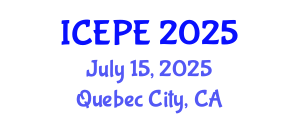 International Conference on Electrical and Power Engineering (ICEPE) July 15, 2025 - Quebec City, Canada
