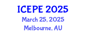 International Conference on Electrical and Power Engineering (ICEPE) March 25, 2025 - Melbourne, Australia