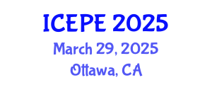 International Conference on Electrical and Power Engineering (ICEPE) March 29, 2025 - Ottawa, Canada