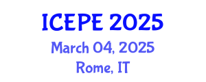International Conference on Electrical and Power Engineering (ICEPE) March 04, 2025 - Rome, Italy