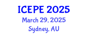 International Conference on Electrical and Power Engineering (ICEPE) March 29, 2025 - Sydney, Australia
