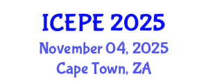 International Conference on Electrical and Power Engineering (ICEPE) November 04, 2025 - Cape Town, South Africa
