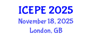 International Conference on Electrical and Power Engineering (ICEPE) November 18, 2025 - London, United Kingdom
