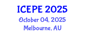 International Conference on Electrical and Power Engineering (ICEPE) October 04, 2025 - Melbourne, Australia