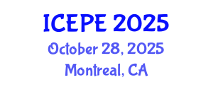 International Conference on Electrical and Power Engineering (ICEPE) October 28, 2025 - Montreal, Canada