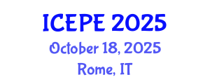 International Conference on Electrical and Power Engineering (ICEPE) October 18, 2025 - Rome, Italy