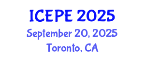 International Conference on Electrical and Power Engineering (ICEPE) September 20, 2025 - Toronto, Canada