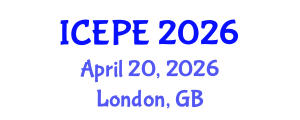 International Conference on Electrical and Power Engineering (ICEPE) April 20, 2026 - London, United Kingdom International Conference on Electrical and Power Engineering (ICEPE) April 20, 2026 - London, United Kingdom