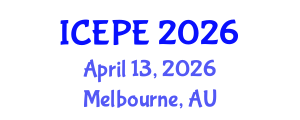 International Conference on Electrical and Power Engineering (ICEPE) April 13, 2026 - Melbourne, Australia