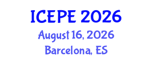 International Conference on Electrical and Power Engineering (ICEPE) August 16, 2026 - Barcelona, Spain International Conference on Electrical and Power Engineering (ICEPE) August 16, 2026 - Barcelona, Spain