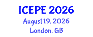 International Conference on Electrical and Power Engineering (ICEPE) August 19, 2026 - London, United Kingdom International Conference on Electrical and Power Engineering (ICEPE) August 19, 2026 - London, United Kingdom