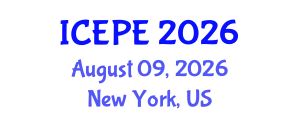 International Conference on Electrical and Power Engineering (ICEPE) August 09, 2026 - New York, United States International Conference on Electrical and Power Engineering (ICEPE) August 09, 2026 - New York, United States