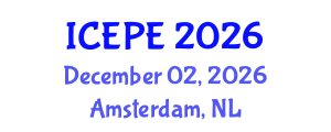 International Conference on Electrical and Power Engineering (ICEPE) December 02, 2026 - Amsterdam, Netherlands International Conference on Electrical and Power Engineering (ICEPE) December 02, 2026 - Amsterdam, Netherlands