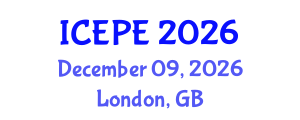 International Conference on Electrical and Power Engineering (ICEPE) December 09, 2026 - London, United Kingdom International Conference on Electrical and Power Engineering (ICEPE) December 09, 2026 - London, United Kingdom