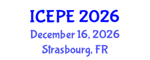 International Conference on Electrical and Power Engineering (ICEPE) December 16, 2026 - Strasbourg, France International Conference on Electrical and Power Engineering (ICEPE) December 16, 2026 - Strasbourg, France