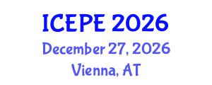 International Conference on Electrical and Power Engineering (ICEPE) December 27, 2026 - Vienna, Austria International Conference on Electrical and Power Engineering (ICEPE) December 27, 2026 - Vienna, Austria